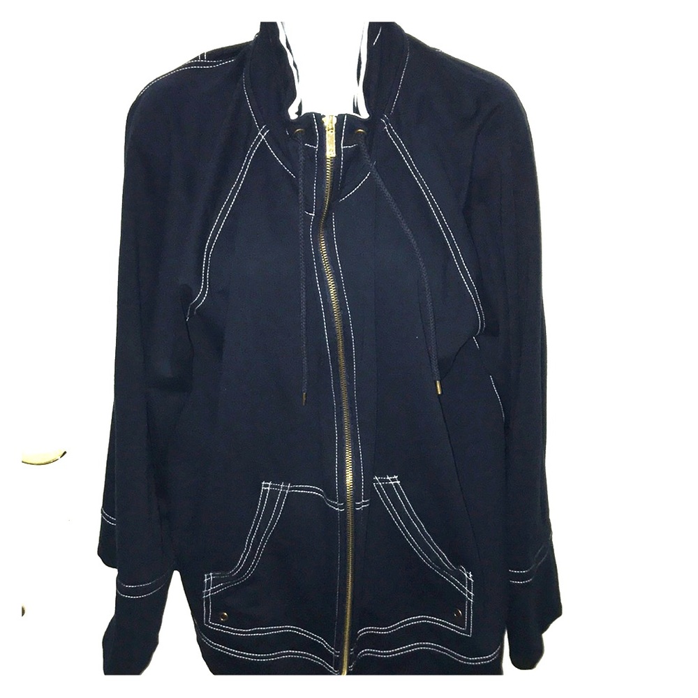 Anne Klein Plus Size Jacket Navy Blue